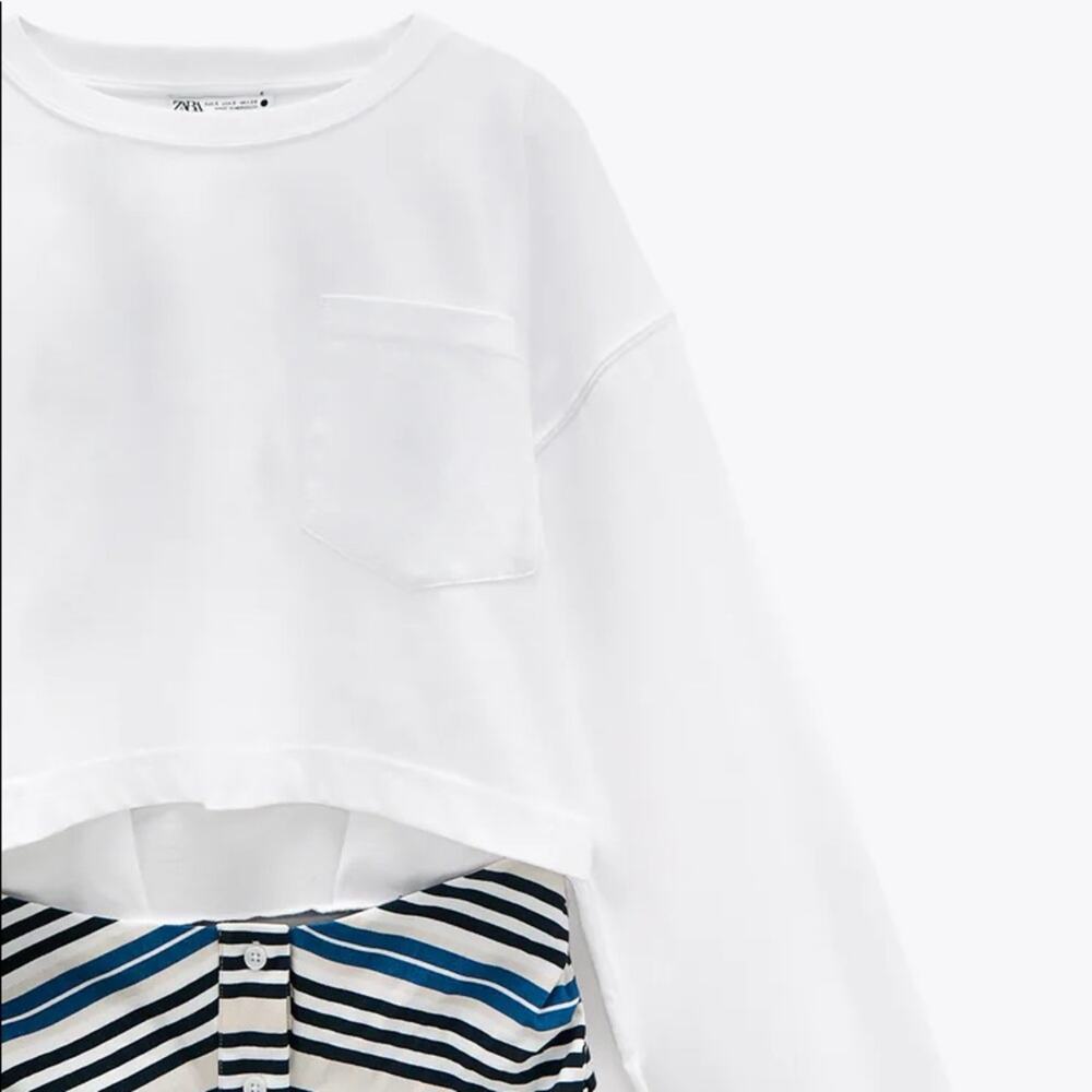 Zara CONTRAST DRESS WITH CUT-OUT DETAIL - Picture 11 of 15